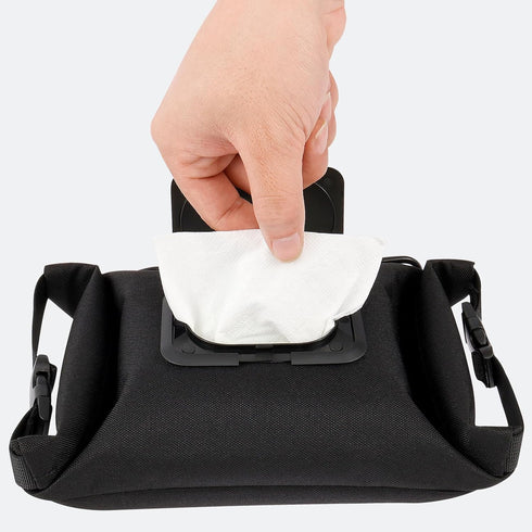 Janoiuc Baby Wipes Dispenser, Portable Wet Wipes Pouches Dispenser, Canvas Refillable Wipe Holder,