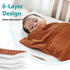 2 Pack 100% 32x32Inch, PHF Baby Hooded Towels, Muslin Cotton Baby Bath Towel with Hood for Newborn, Infant, Toddler