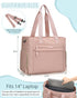 14 Inch Mommy Pritent Diaper Bag Tote for Working Mom, Large Travel Diaper Tote for Mom and Dad with Laptop Sleeve