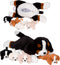 PixieCrush Dog Stuffed Animals - Bernese Mommy with 4 Puppies in Her