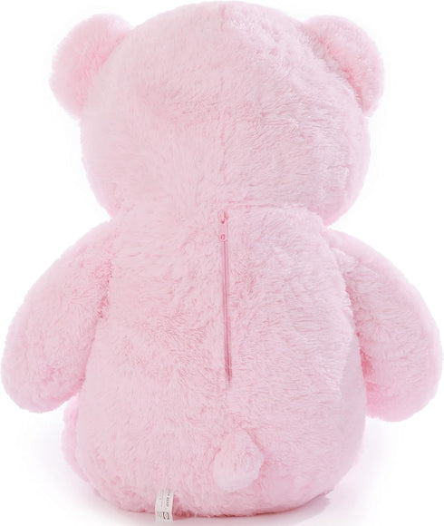 Poutmac 4Ft Giant Pink Teddy Bear Soft Stuffed Animals Cute Plush Toy for Women Kids for Valentine's Christmas Birthday