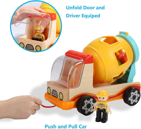 2 TOP BRIGHT Wooden Shape Sorter Toys for Toddlers Learning Sort and Match for Year Old