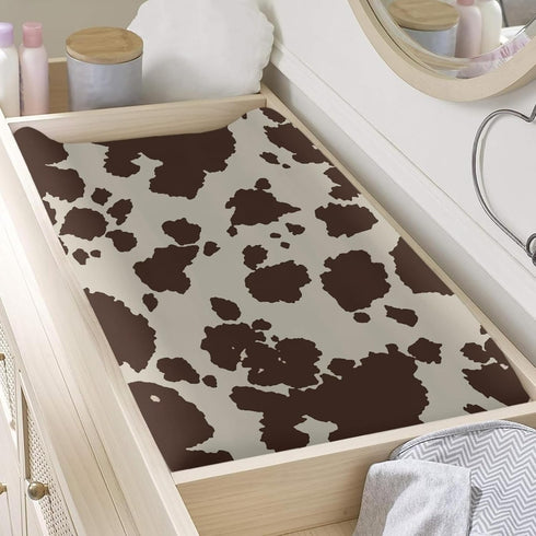 Cows Print Stretchy Changing Pad Covers, Ultra Soft Breathable Diaper Changing Table Cover for Baby Boys Girls
