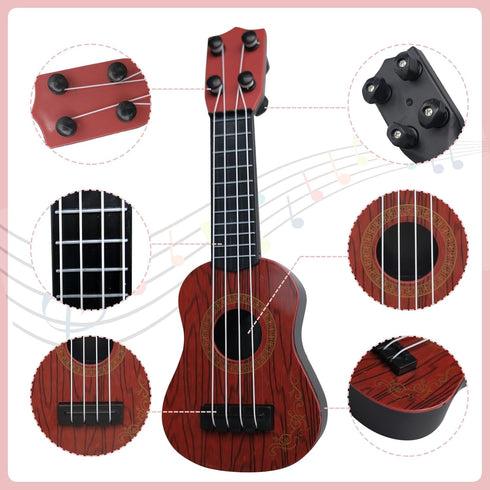 15 10 Inch Pcs Kids Toy Guitar Mini Classical Ukulele Guitar Toy Beginner Rhyme Developmental Musical Instrument