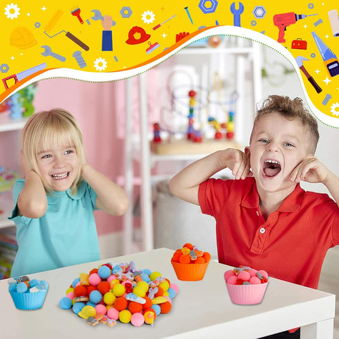 167pcs Hammer Tool Sensory Bin Filler Fine Motor Toys Kids Tool Box Sensory Bin Items Tape Measure Toy Drill Pliers
