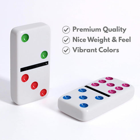 Set Premium Double Twelve Mexican Train Dominoes