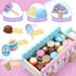 3 4 5 6 Atoylink Wooden Ice Cream Toys for Kids Pretend Play Food Toys with Scoop & Menu & Fake Money, Ice Cream Cart