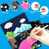 JUNQIU Scratch Art Paper Set for Kids, Dinosaurs Black Rainbow DIY Activity & Party Games, Gifts for Ages 3-8