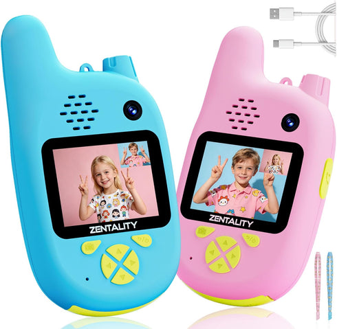 ZENTALITY Video Walkie Talkies for Kids, Toys for 312 Year, Dual Camera, Rechargeable