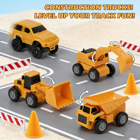 230+ Set 3 4 5 6 7 Playset Magickidz PCS Construction Tracks Toy for Kids - DIY Engineering Building with Excavator