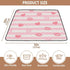EtherSpher 50'' 50''para Pink White Stripes Heart Lip Love Large Non-Slip Baby Floor Play mat for Indoor Outdoor Water