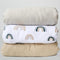 NODNAL CO. 3 Fitted Crib Sheets Rainbow & Solid Colors Set -
