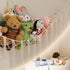 Boho Stuffed Animals Net or Hammock, Large 55 Inch Toy Hammock for Plush Toy Storage, White