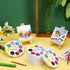 Sets 8 3 3 Inch Set Gift(24 Sets) Watercolor Paint Colors Watercolor with x Gift Painting Canvas Panel Mini Wooden