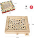Wooden Labyrinth Game, Mable Ball Tilt Maze Board Game,Table Balance Game and Toy for Kids and Adults