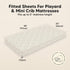 2-Pack 38x26 Pack Pack Mini Crib Sheets Fitted - N Play Sheets for and Play Mattress, Organic Cotton, Soft & Breathable