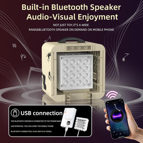 Set (500+ Electric Guitar Music Interactive Building for Music Lovers, Bluetooth Connectivity & Reverb Amplifier