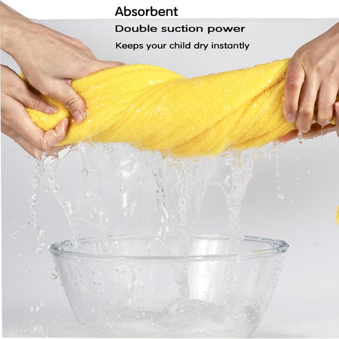 27.5"X55" 0-6 Toddler Baby Bath Towel with Hood Ultra Absorbent Soft Bathrobe Blanket, Years Infant Shower Towel