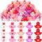 Junkin 25 Pcs Valentine Mini Rubber Ducks 1.57 Inch Small Rubber Ducks
