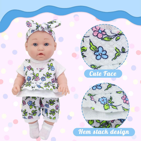 12 Inch Accessories,16 Playset Sets 12 Inch Doll,2 Sets Ecore Fun Baby Doll with Clothes and Pcs Reborn Alive Doll