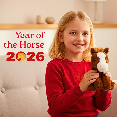6 inches The Petting Zoo Horse Stuffed Animal Plushie, Gifts for Kids, Wild Onez Babiez Wildlife Animals, Brown Horse