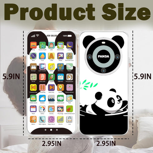 Uibyt 10,000+ Kids Phone with Educational Content, Rechargeable Toddler Learning Phone with Music & Sounds, Pretend