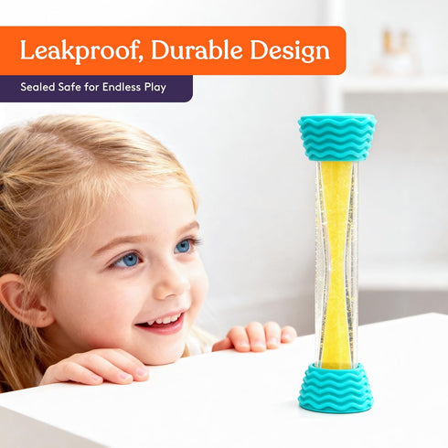 1) Special Supplies Liquid Motion Bubbler Toy Cool Tubes Colorful Hourglass Timer with Droplet Movement, Bedroom