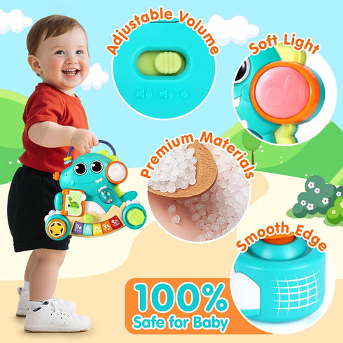 ITSFORU 6-12 1 12 18 1 Baby Toys Months Dinosaur Music Light Up Baby Piano Toys for Year Old Boy Girl Early Learning