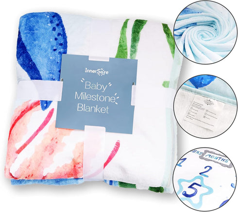 60'x40' Baby Milestone Blanket| Original Design Baby Monthly Milestone Blanket Boy Girl|Baby Photography Props Blanket|