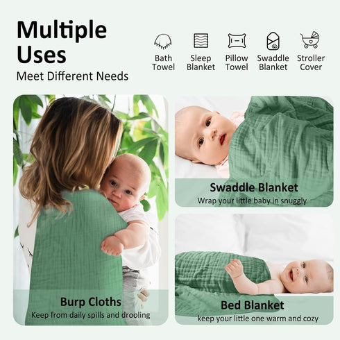 TDHD 2pcs 100% 0-3 Hooded Baby Bath Towel - Cotton, Super Absorbent & Soft Swaddle, Gentle Bath Towel with Hood