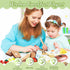 Sets 3+ Wooden Play Food for Kids Kitchen, Breakfast Food Toys for Toddlers Year Old, Pretend Food Play Cutting Bakery