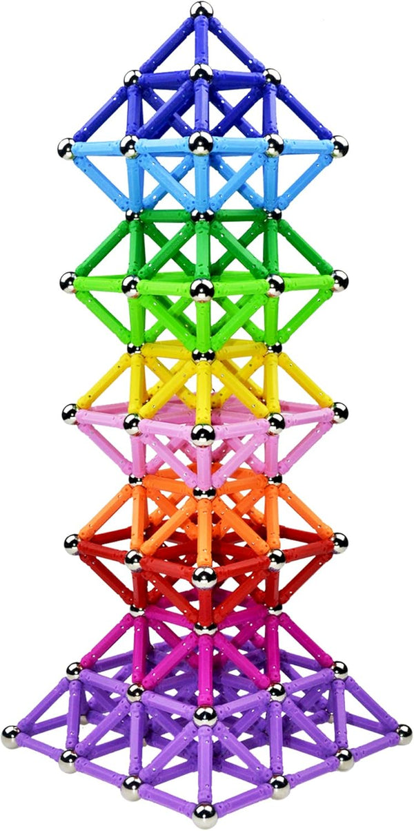 150Pcs Magnetic Building Sticks Blocks Toys, 2.3" Length Magnet Educational Toys Set for Kids and Adults, STEM Building