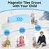 Set,46 3+, AFUNX Magnetic Tiles Space Rocket PCS Magnetic Building Blocks for Kids STEM Learning Toys, Safe & Durable