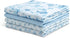 100% 47x47 Inches (Pack 4), Delta Children Cotton Muslin Baby Receiving Blankets for Girls and Boys of Blue Botanicals