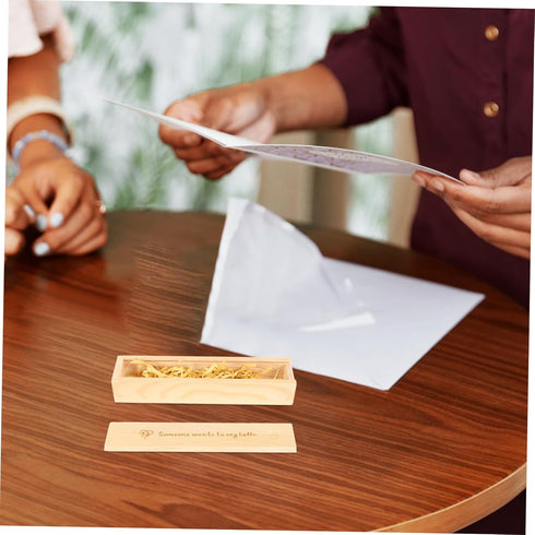 Levemolo Wooden Pregnancy Test Storage Box with Lid Multifunctional Keepsake Organizer for Pregnancy Tests