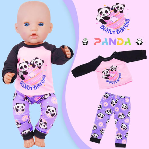 K.T. Fancy 5 Sets Baby Doll Clothes for 14-18 Inch Doll, Baby Doll Accessories for Reborn Doll, Gift for Kids
