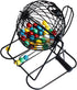 Set 75 100 500 Yuanhe Deluxe Bingo Game - Metal Round Cage, Colored Bingo Balls, Bingo Cards, Mixed Chips and Master