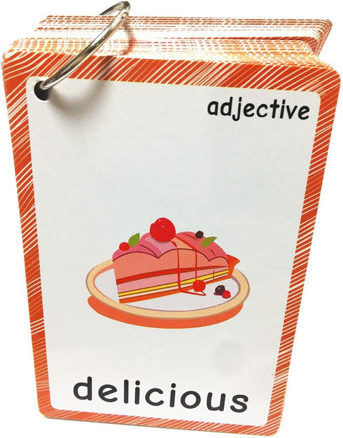 SANTSUN Set Toddlers(47 of Adjectives&Antonym Flash Cards for pc) | Kids Learning Flashcard & Montessori Pocket Cards
