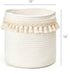 Closet 15"x14" Mkono Macrame Decorative Cotton Rope Basket Boho Nursery Decor Cute Woven Tassel Storage Bins Organizer