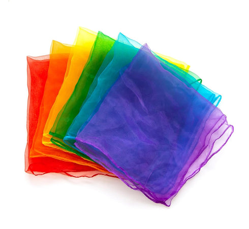 Baby Tissue Box Toy - Montessori Play for Infants and Toddlers, Sensory Textured Box with 12 Matching Colorful Scarves