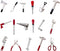 17PCS 1:12 Miniature Doll House Tools - Metal Home Repair Multi-Tool Set for Dollhouse Decoration