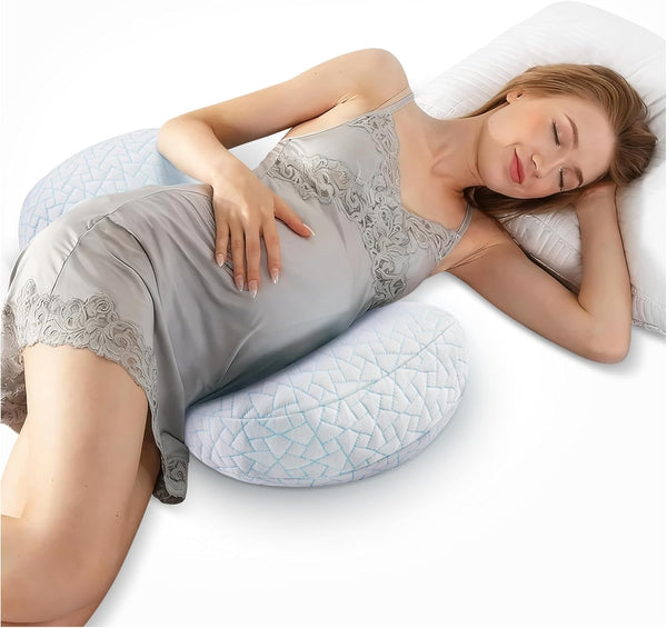 Pregnancy Pillows for Sleeping, Adjustable Travel Wedge Pillow for Belly, Back &