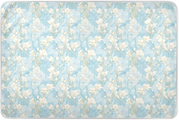 siphylline Cartoon Freesia Soft Blue Extra Large Resuable Changing Pad Covers Soft Absorbent