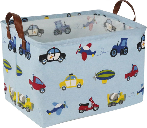 Rectangle Storage Basket with Handles, Storage Bins for Books, Gift Baskets (Car)