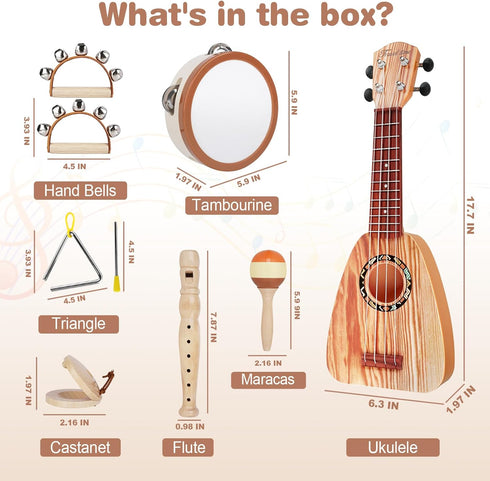 Set 2 3 2 2-4, Sets 3-5 Kids Guitar - Musical Toys for Year Old Boy Birthday Gifts, Montessori Toys for Year Old Girls