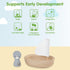 PlanToys Wooden Sailing Boat Toy with Seal | Bath Time Water Toy for Floating Play, Imagination & Gentle Sensory