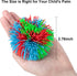 5 Pack Monkey Stringy Balls, Great Sensory Stress Toys, Rainbow Pom Bouncy Balls for Fun Party Favors