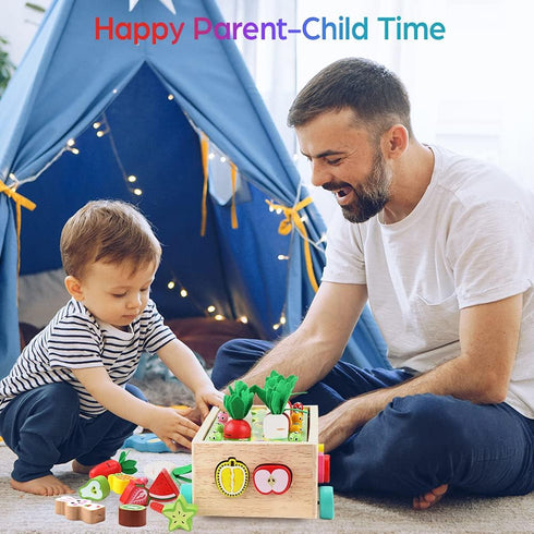1 2 3 1st 1-3, Toddlers Montessori Wooden Educational Toys for Baby Boys Girls Age Year Old, Shape Sorting Toys One