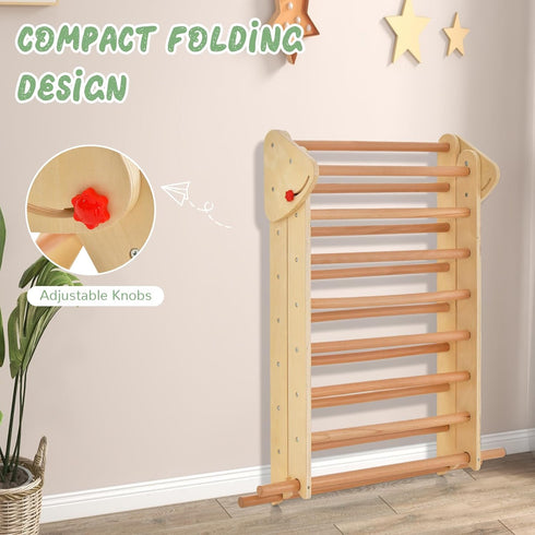 Set 3 1 OLAKIDS Pikler Triangle in Climbing Toys for Toddlers Foldable Wood Montessori Baby Jungle Gym with Ramp Ladder