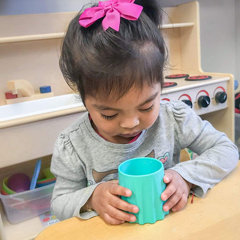 Tough To Tip BPA Free Plastic Baby Cups, Open Top Cups for Kids, Tip Resistant Kid’s Tumbler for Independent Learning